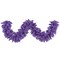 9' x 14" Flocked Purple Artificial Garland 210 Tip 100 Purple Dura-Lit LED Light
